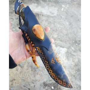 ШЕРШЕНЬ ексклюзивний колекційний ніж ручної роботи майстра студії ПАВЛА ГОНЧАРЕНКА, Сталь - мозаїчний дамаск. Photo 3